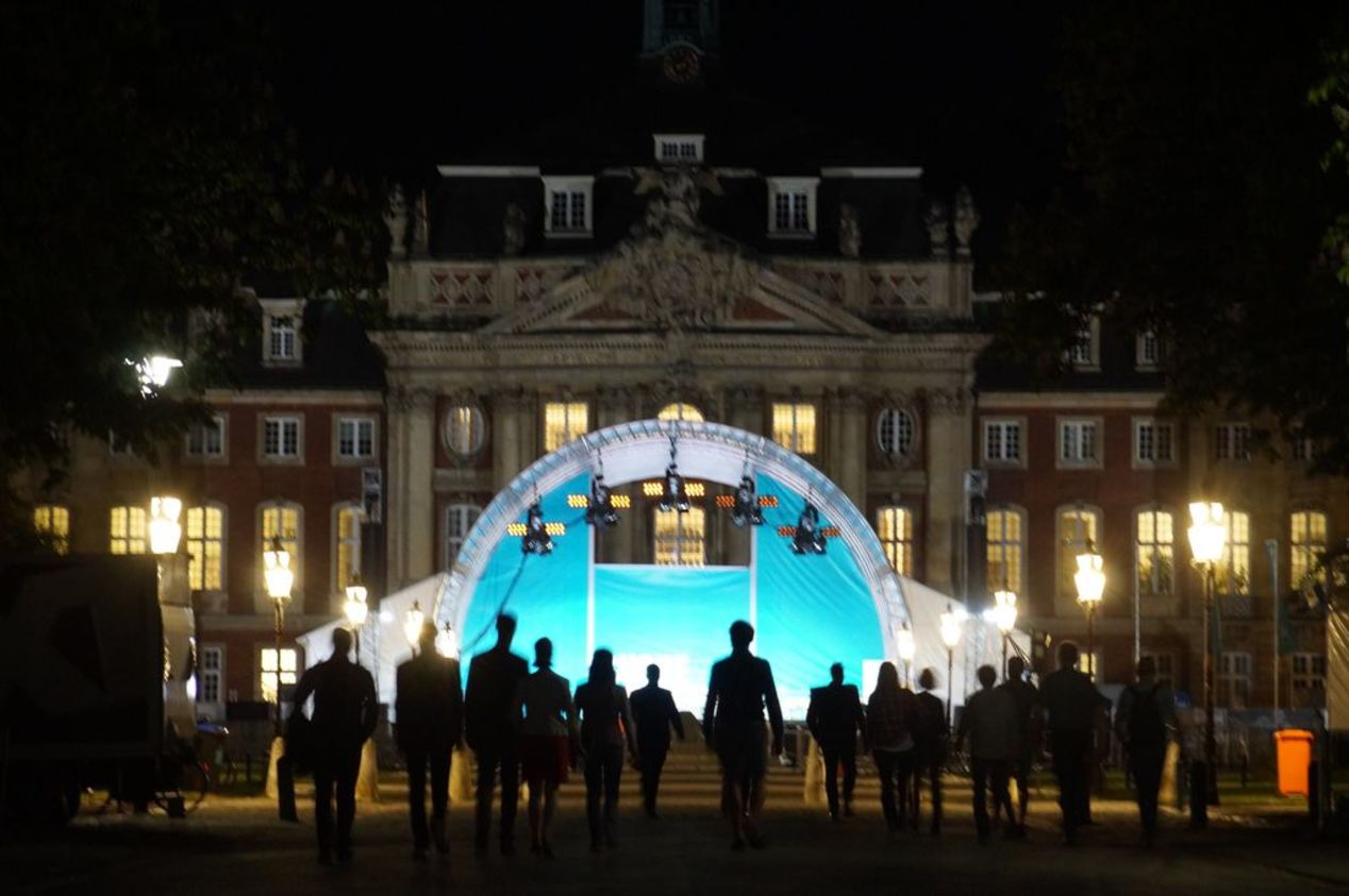 Abendstimmung vor dem Münsteraner Schloss (hier einige Impressionen)